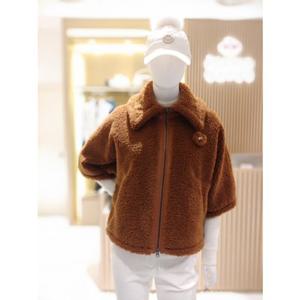 [파리게이츠]521E4JP305_BR-여성 뽀글이 반팔 점퍼-(25년겨울)