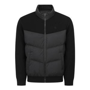 [파리게이츠] (511E4SD402)남성 구스다운 블록 집업 니트 가디건