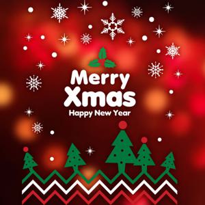 크리스마스 눈꽃 스티커 장식/숲속의 크리스마스 01