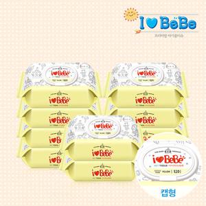 [아이러브베베] 아이러브베베 물티슈 120매 캡형 10팩(옐로우)