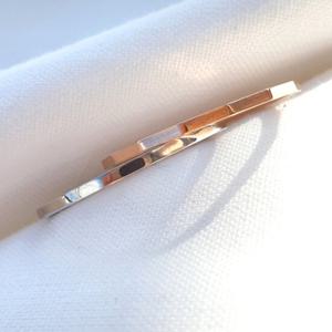 써지컬스틸 블링텀 컷팅1mm실반지 실버 로즈골드