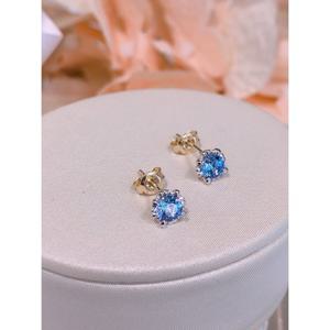 미니골드 14K 레이나 팬시블루 귀걸이 ENTS4007