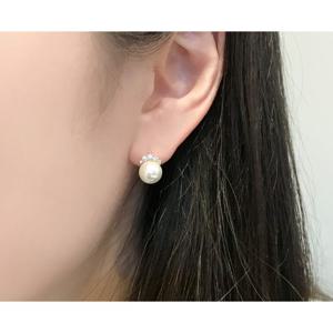 미니골드 14K 어도러블 진주 귀걸이(스와진주) ENOM4030