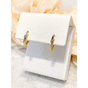 미니골드 14K 10MM 심플 웨이브 원터치 귀걸이 ECPM4083R