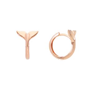 미니골드 14K [THANK YOU] 럭키 고래꼬리 원터치 귀걸이 EJIM4156