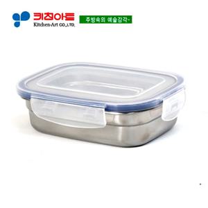 키친아트 피앙세(FIANCE) 스텐밀폐용기(사각1호-380ml)