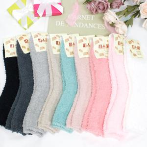 따뜻한 국산 여성 솔리드 수면양말 5켤레 임산부 선물 겨울 데일