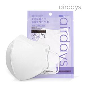 에어데이즈 슬림핏 KF94 마스크 엑스트라 대형 50매 화이트