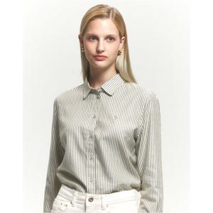 헤지스 여성 24FW BEST페더트윌 셔츠 카키 HSSH4DC84K2