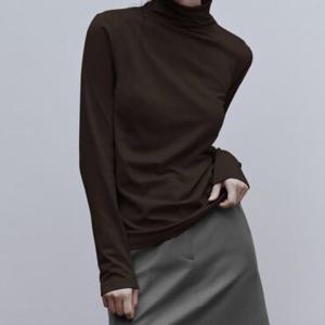 면모달 터틀넥 기모 티블라우스 1종
