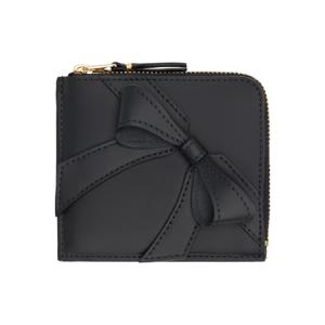 25 FW 꼼데가르송 여성 블랙 빅 리본 지갑 252230F040010
