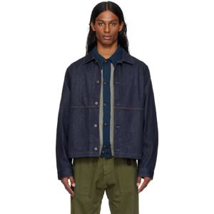 25 FW Gramicci 남성 네이비 재패니즈 데님 재킷 251565M177000