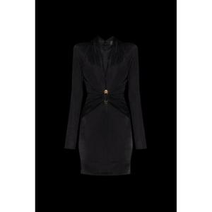 베르사체 롱슬리브 V넥 미니 드레스 10208221A12497 1B000 TP940960033