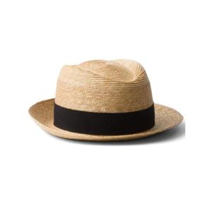 25 FW 프라다 트라이앵글 로고 우븐 라피아 모자 2HC0482BDL TP432037615