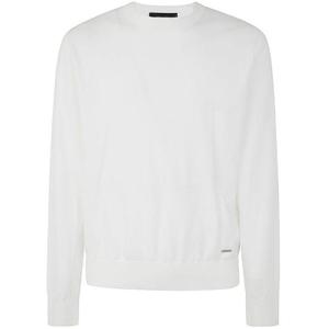 Dsquared2 로고 플라크 파인 니트 크루넥 스웨터 S71HA1285D13018 100OPTICALWHITE TP943918452
