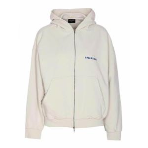 [BALENCIAGA] 라프리마 여성 스웨트셔츠 스웨터 로고 지퍼 후디 803264TSVP18016 화이트 /8