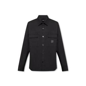 Balmain PB 로고 버튼 오버셔츠 BH1HS166CC63 0PAA TP946438117