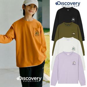 [백화점]디스커버리키즈 DKRL12054 키즈 포켓 그래픽 긴팔 티셔츠