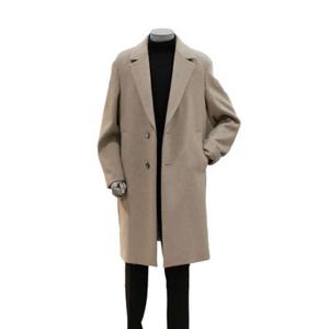 [백화점][본(정장)]F/W 베이지 캐시미어 혼용 세미오버핏 남성 코트 (BN3WHA563BE)