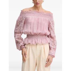 25 FW 게스 레이스 소매 스모킹 블라우스 W5GH0SWE550 TP442225883