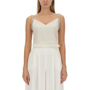 파비아나필리피   민소매 티셔츠 FW23 TPD223F607D60025 2196709 WHITE