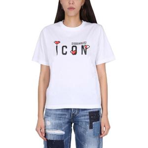 디스퀘어드2   반팔 티셔츠 FW23 S80GC0059S23009100 1783838 WHITE