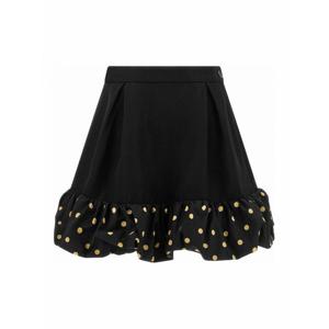 [MOSCHINO] 라프리마 여성 니 Length 미디 폴카 도트 인서트 스커트 011154371555 블랙 /8