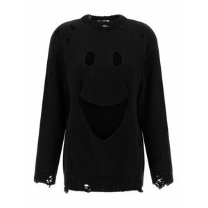 [MOSCHINO] 라프리마 여성 크루 넥 스웨터 092254050555 블랙 /8