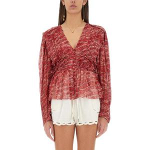 이자벨마랑 에뚜왈   블라우스 SS25 HT0552FAC1J07E70RD 5055912 MULTICOLOUR