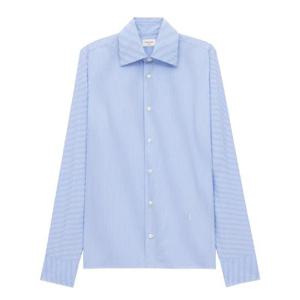 생로랑   긴팔 셔츠 SS25 818606 Y4K47 5499649 Blue