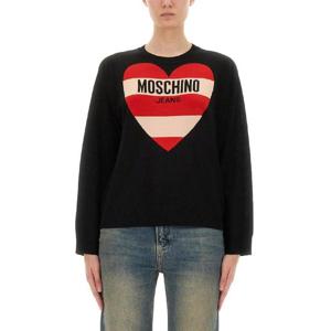 모스키노   긴팔 티셔츠 FW25 093882124555 5898181 BLACK