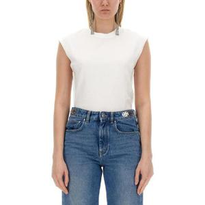 파코라반   민소매 티셔츠 SS24 24EJTE157CO0508P100 2562098 WHITE