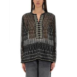 이자벨마랑   긴팔 셔츠 SS25 HT0584FAC1K02IBKSI 5559752 BLACK