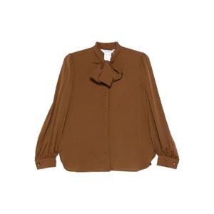 막스마라   긴팔 셔츠 FW25 MELANIA 143 031 6557372 BROWN