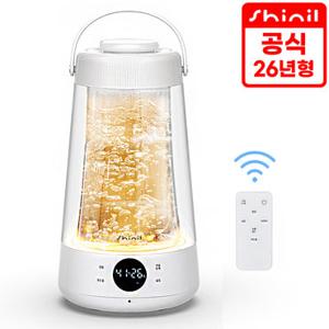 [2026년형 신상 런칭특가] 신일 간편 통세척 안심살균 무드등 물멍 가열식 가습기 / 3L 대용량 스텐가열판 통세척 아기방 신생아 미스트 사무실 보습 사무실 가정용