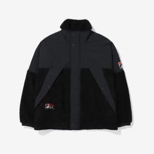 [FILA] 유니 루즈핏 화이트락 보아 플리스 (FS2PLE4121X_BLK)