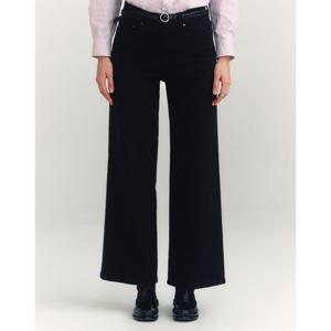 헤지스 여성 24FW 기모 에센셜 세미와이드 데님 팬츠 다크그레이 HSPA4D983G3