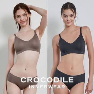 [크로커다일 이너웨어]나일론모달 감탄브라 후크형 브라팬티 4종세트 CDW3O1617_T