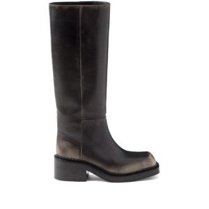 25 FW 프라다 에이지드 효과 가죽 부츠 55mm 1W746NFD0553F33 TP432008020