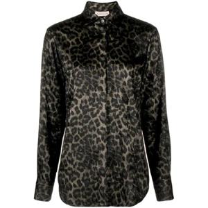 25 FW Blanca Vita 레오파드 프린트 새틴 셔츠 CALICANTO4324 TP433402916