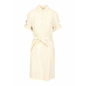 [BURBERRY] 라프리마 여성 니 Length 실크 블렌드 셔츠 원피스 8106409 화이트 /8