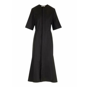 [AMI] 라프리마 여성 니 Length 고데 미디 원피스 FDR216CO0064001 블랙 /8