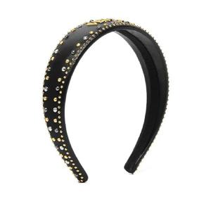 25 FW 베르사체 로고 장식 레더 스터드 헤어밴드 10110911A16375 TP441860554