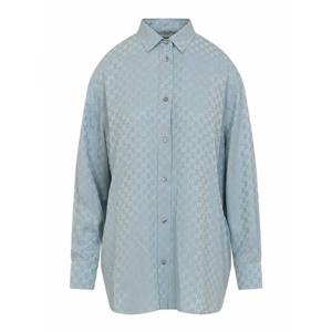 [GUCCI] 라프리마 여성 셔츠 Gg 실크 837168Z7ATQ4141 Blue /8