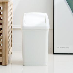 블랑 사각 푸쉬 휴지통 12L 화이트/분리수거함/쓰레기통/다용도