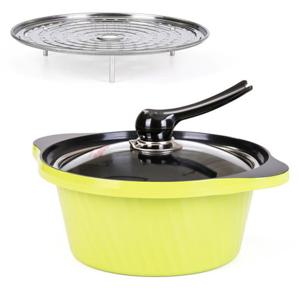 키친아트 통주물 세라믹 냄비 Y 양수냄비 24CM+찜기