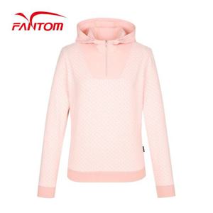 [팬텀] 여성 로고 자가드 후드 반집업 긴팔 티셔츠 221B3TH060_PK