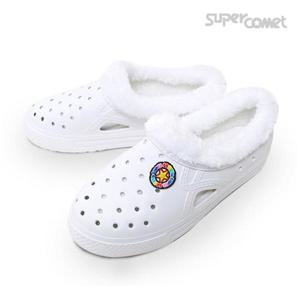 [슈퍼카미트]겨울 학생 유아동 학교 논슬립 만능 방한 털 실내화