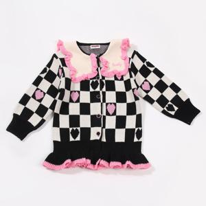 [코코리따]체커보드 원피스형 롱가디건 CECK231E2