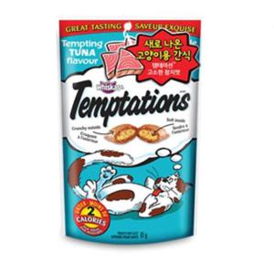 템테이션 고양이 냥이 간식 고소한 참치맛 85g 푸드